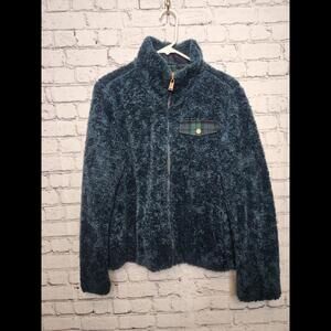 Pendleton Teal Teddy Jacket with Plaid Accent